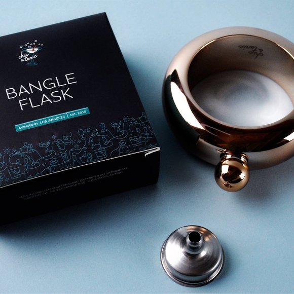 Chic & Tonic Rose Gold Bangle Flask - Picture 1 of 5